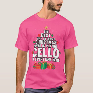 Cellist som spelar cello jul klassisk musik eller t shirt