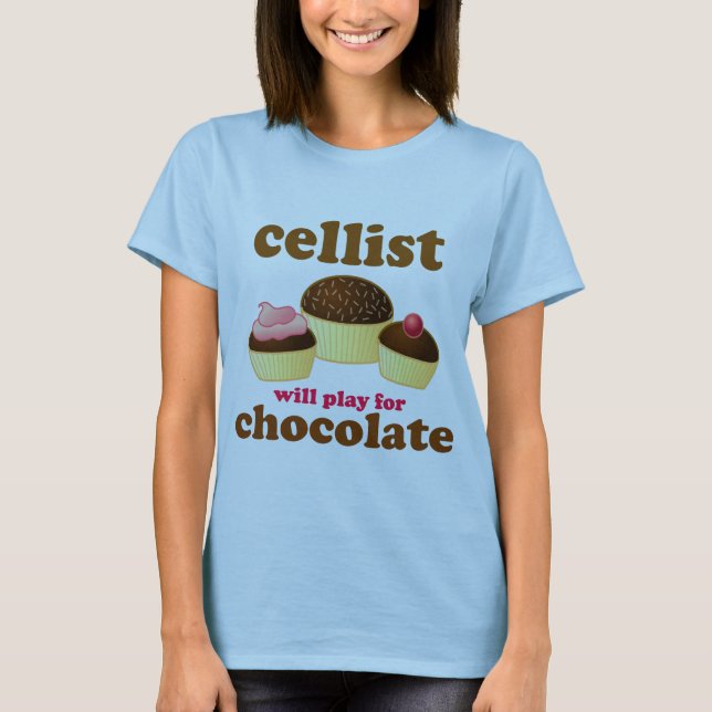 CellistchokladT-tröja T Shirt (Framsida)