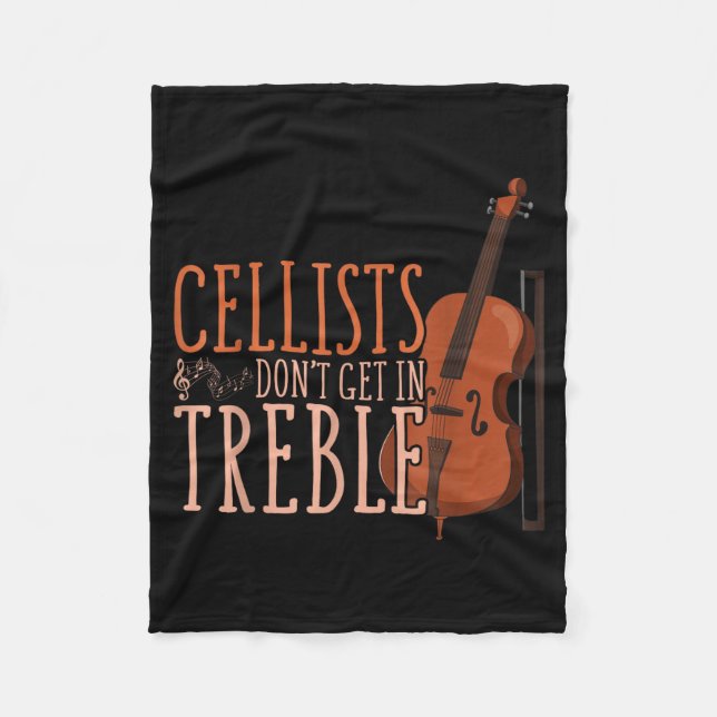 Cellists Don't Get In Trouble Funny Cello  Fleecefilt (Framsidan)