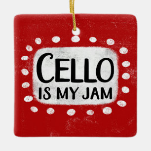 Cello är min Sylt-prydnad Julgransprydnad Keramik