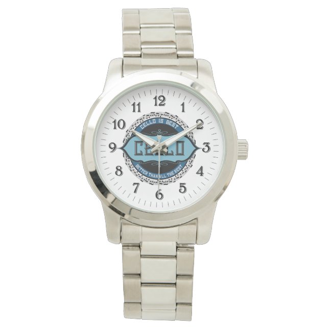 Cello Best Music Note Circle Armbandsur (Framsida)