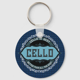 Cello Best Music Note Circle Nyckelring