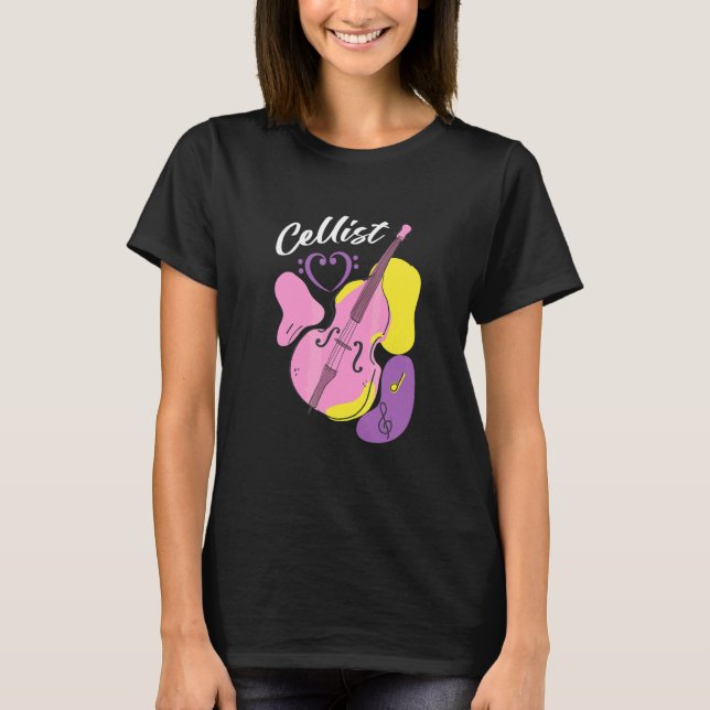 Cello Cellist Musical Instrument Orchestra Classic T Shirt (Framsida)