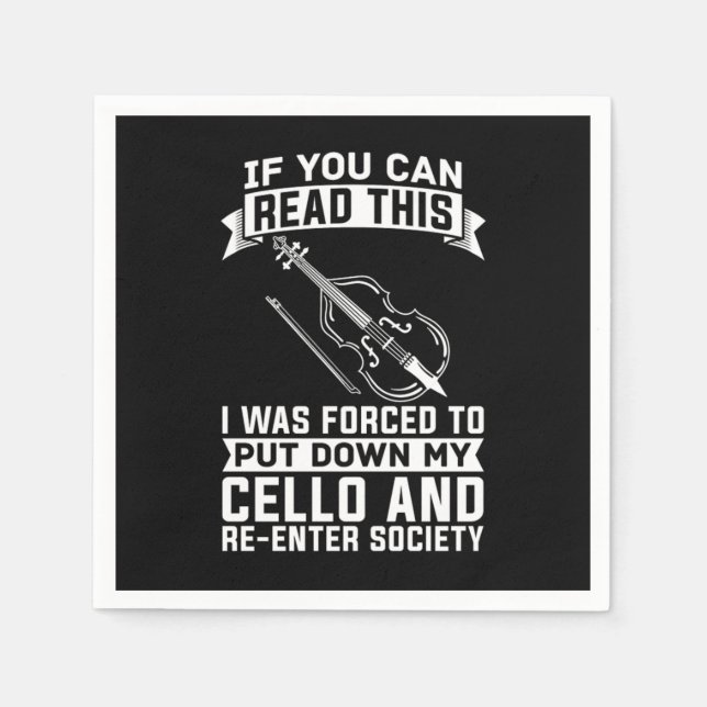 Cello Cellist Violoncello Pappersservett (Framsidan)