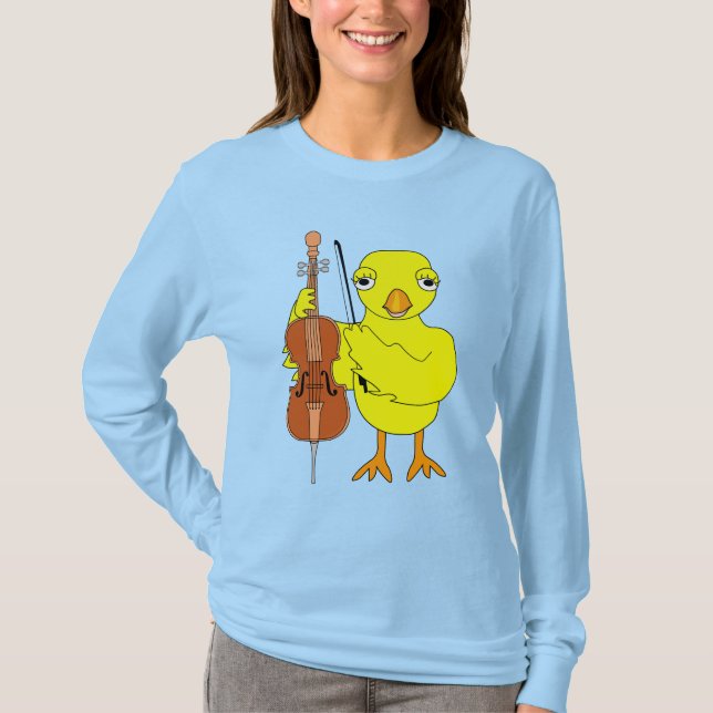 Cello Chick T Shirt (Framsida)