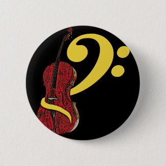 Cello Clef Button Knapp
