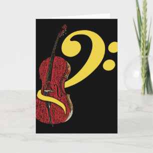 Cello Clef Greeting Card Kort