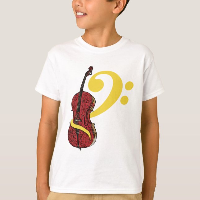 Cello Clef - Kids i Spädbarn T Shirt (Framsida)