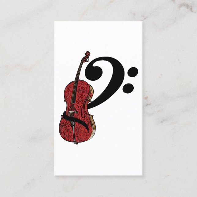 Cello Clef Visitkort (Framsida)