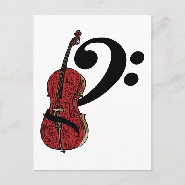 Cello Clef Vykort (Framsida)