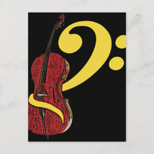 Cello Clef-vykort Vykort