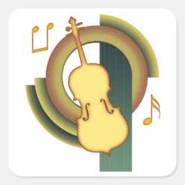 Cello Deco1 Fyrkantigt Klistermärke