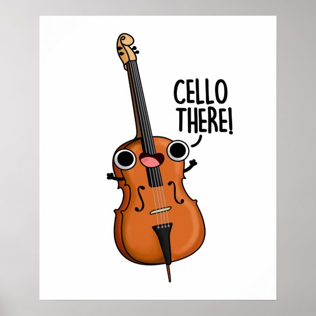 Cello Det Cute Music Pun Poster (Framsidan)