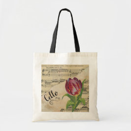 Cello Elegant Tulip Vintage Lakan Music Tygkasse