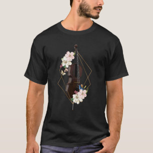 Cello Flower Cellist Musical Instrument Classical T Shirt