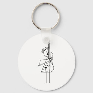Cello Girl Nyckelring