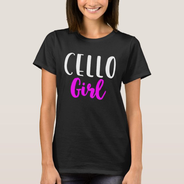 Cello Girl Player Women  Cute Cellist T Shirt (Framsida)