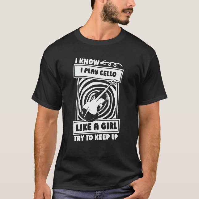 Cello Girl Violincello  Orchestra Cellist T Shirt (Framsida)