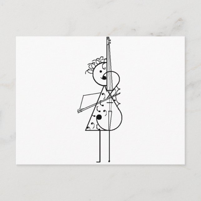 Cello Girl Vykort (Framsida)