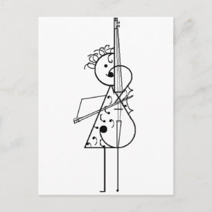 Cello Girl Vykort