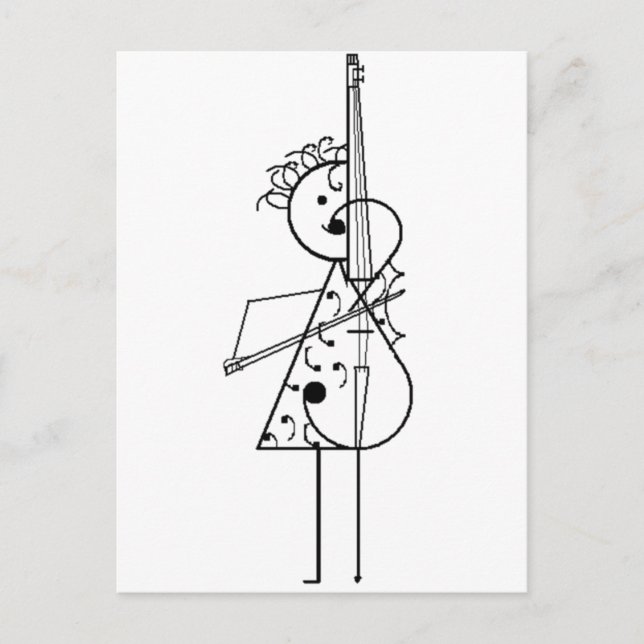 Cello Girl Vykort (Framsida)