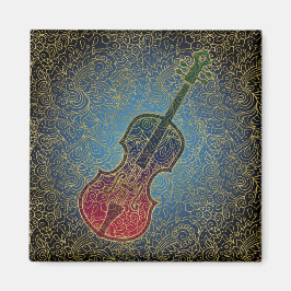 Cello Guld Filigree - Colorful Music Magnet