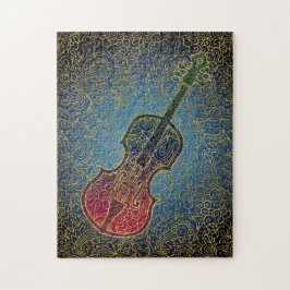 Cello Guld Filigree - Colorful Music Pussel