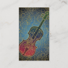 Cello Guld Filigree - Colorful Music Visitkort