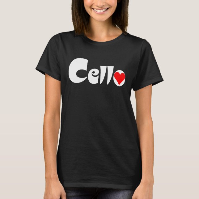 Cello Heart T Shirt (Framsida)