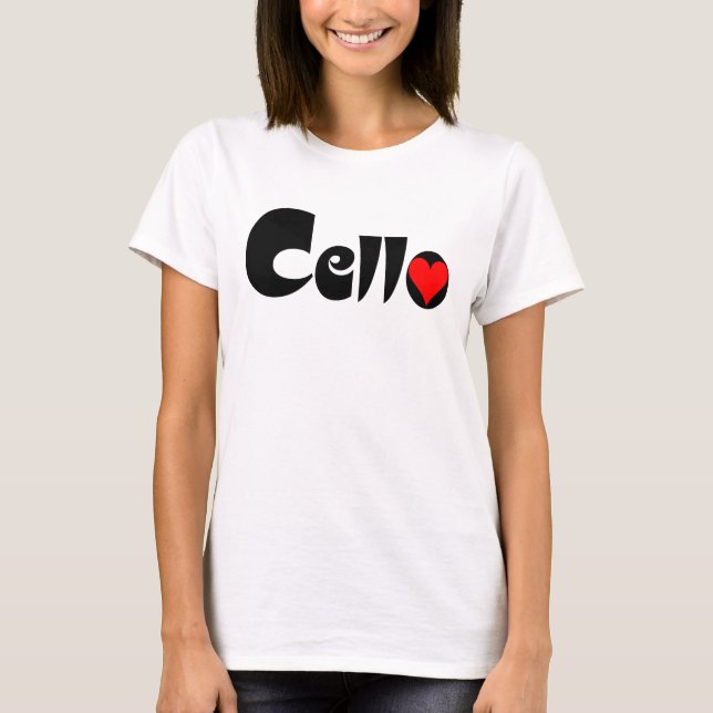 Cello Heart T Shirt (Framsida)