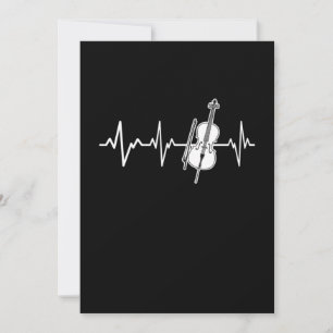 Cello Heartslag Classic Cellist Gift Idea Inbjudningar