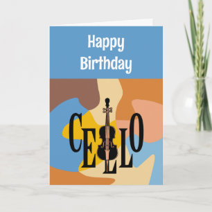 Cello In Cello Birthday Kort