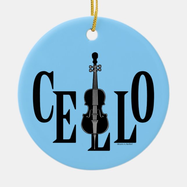 Cello In Cello Julgransprydnad Keramik (Framsidan)