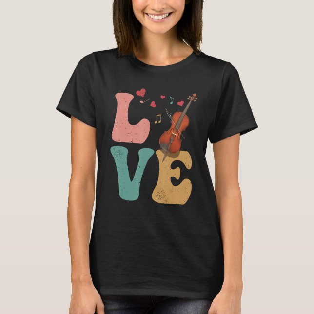 Cello Instrument Cellist KÄRLEK T Shirt (Framsida)