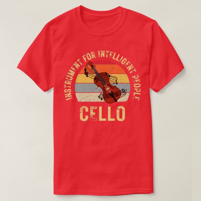 Cello-instrument för intelligent person t shirt (Design framsida)