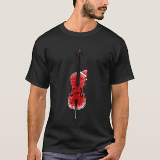 Cello jul Santa Cellist Sträng Musiker Musik T Shirt