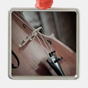 Cello klassiskt musiksträngat instrument julgransprydnad metall