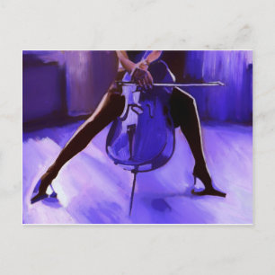Cello-lila-design Vykort
