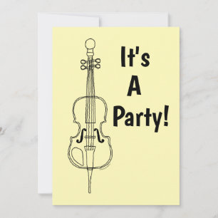 Cello Line Teckning Inbjudningar