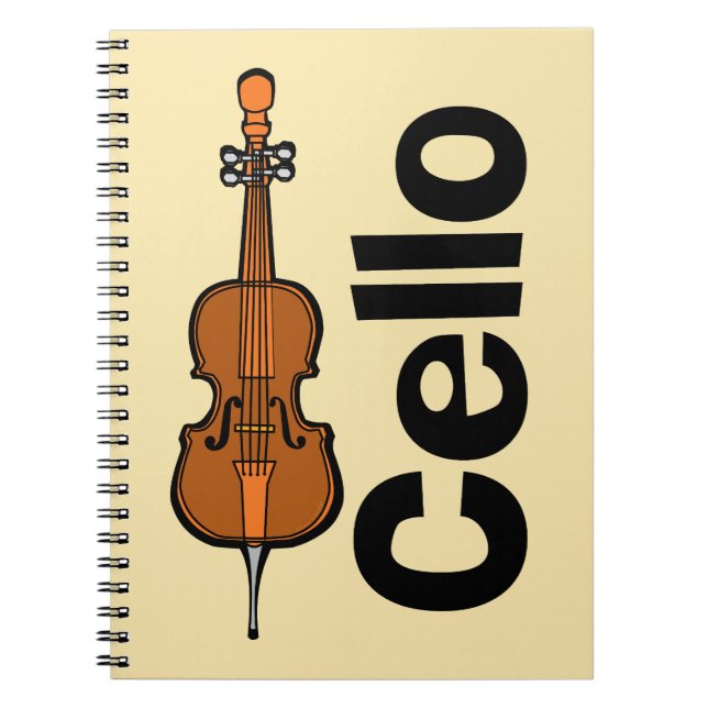Cello Lodrät Text Anteckningsbok (Framsidan)
