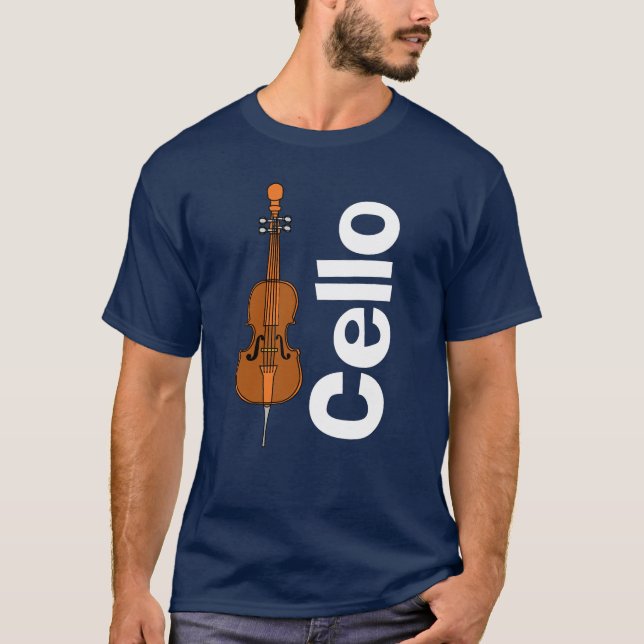 Cello Lodrät White Text T Shirt (Framsida)