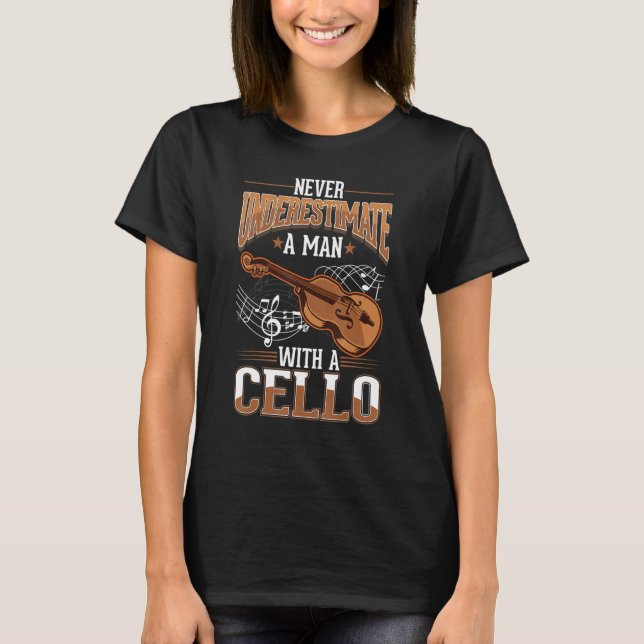Cello Man Cello Player Cellist T Shirt (Framsida)