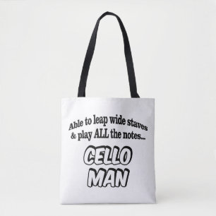 Cello Man - Music Superhjälte Tygkasse