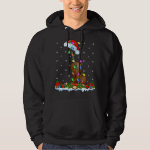 Cello Music Älskare Matching Santa Hat Cello Chris Hoodie