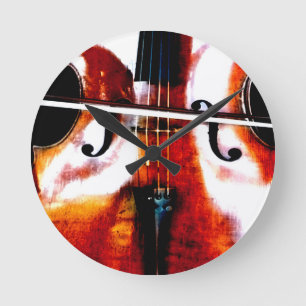 Cello Music är livlig konstnär Rund Klocka