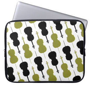 Cello Musical Mönster Laptop Sleeve