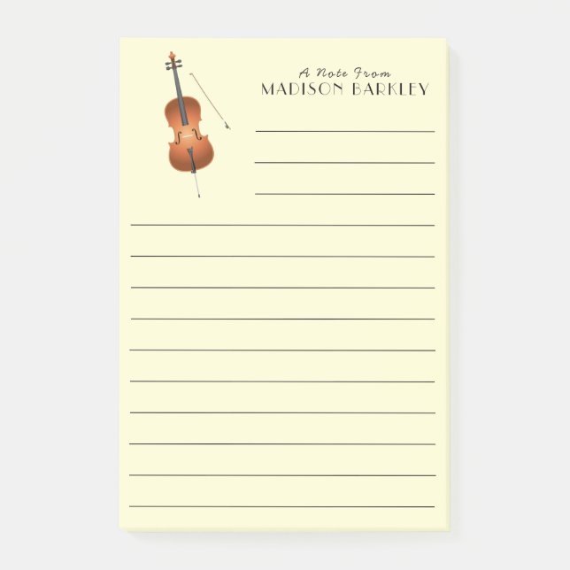 Cello Musician Music Teacher String Orchestra Post-it Block (Framsida)