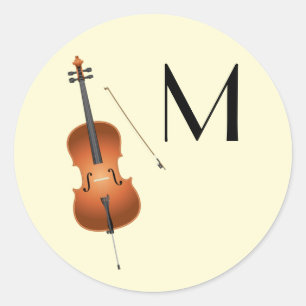 Cello Musician Music Teacher String Orchestra Runt Klistermärke