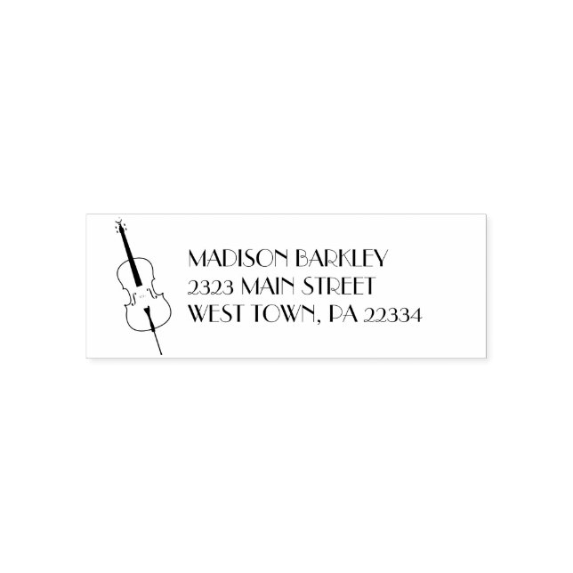 Cello Musician Music Teacher String Orchestra Självfärgande Stämpel (Design)