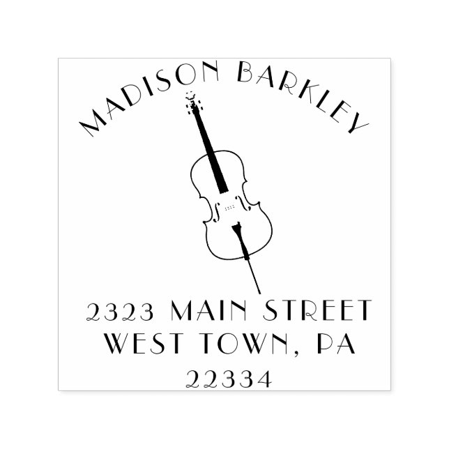 Cello Musician Music Teacher String Orchestra Självfärgande Stämpel (Design)